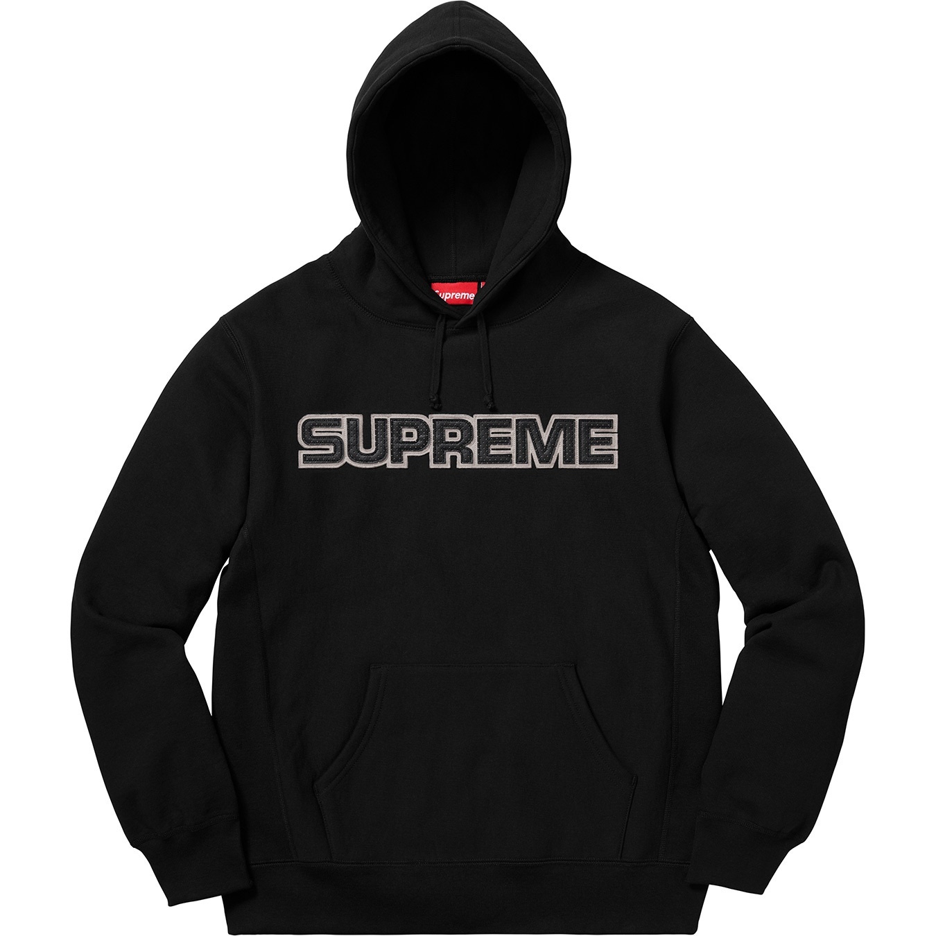 Perforated Leather Hooded Sweatshirt view 4